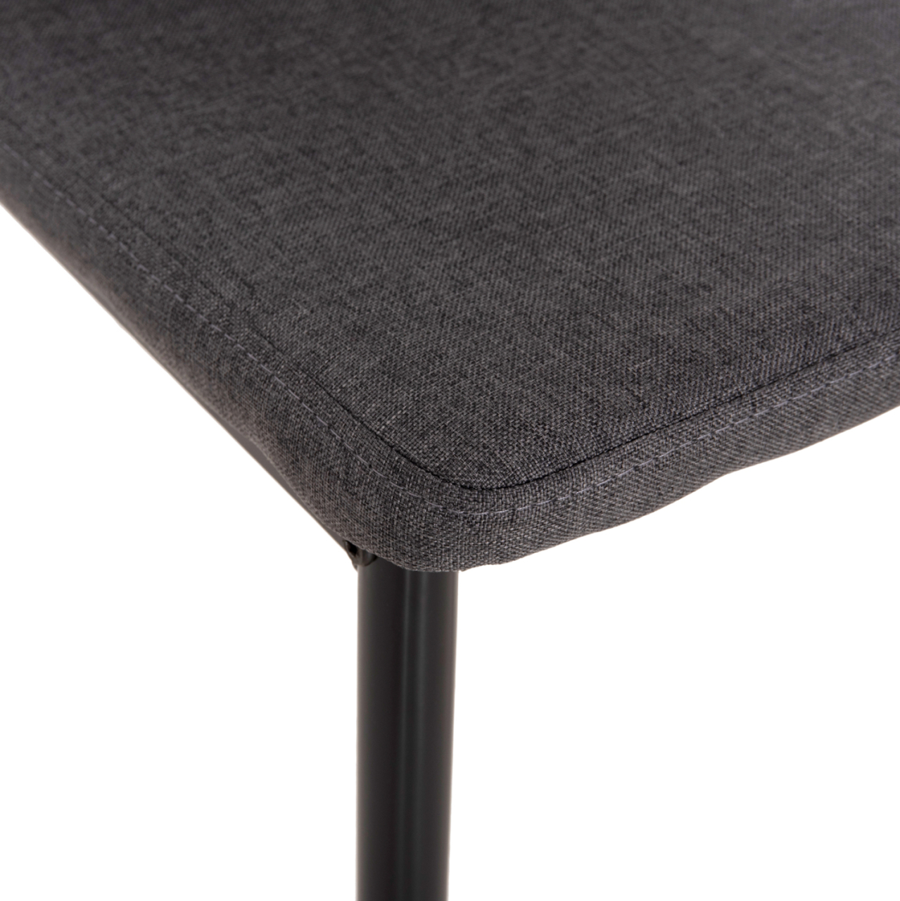 DINING CHAIR DIAZ HM18346.01 GREY FABRIC-METAL LEGS IN BLACK 41,5x52x87Hcm. [9]