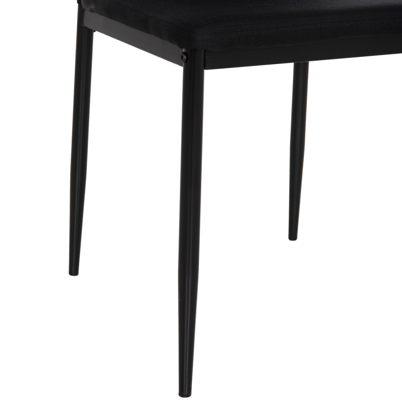 DINING CHAIR DIAZ HM18346.02 BLACK FABRIC and METAL LEGS 43x52x87Hcm. [9]