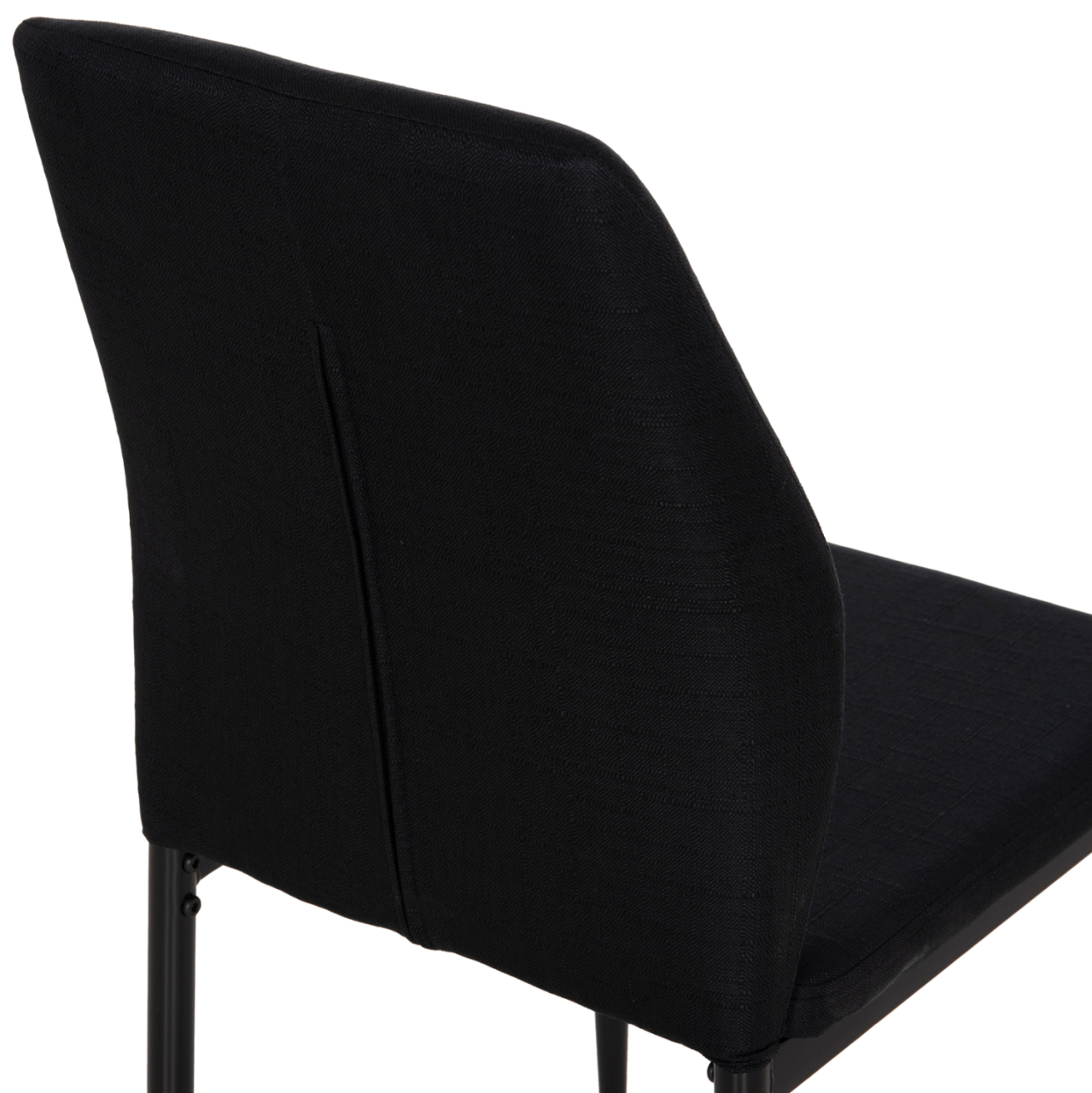 DINING CHAIR DIAZ HM18346.02 BLACK FABRIC and METAL LEGS 43x52x87Hcm. [10]