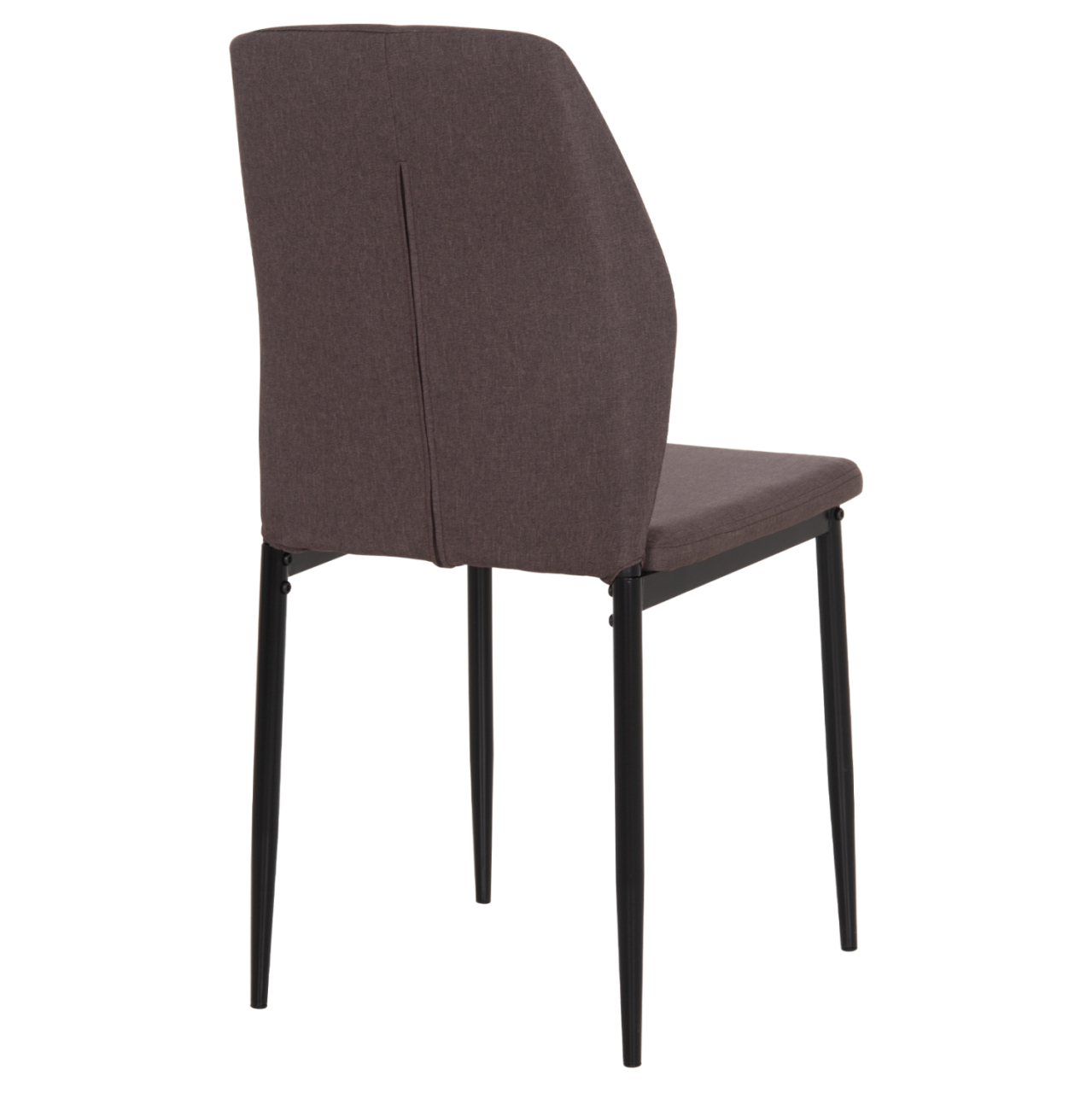 DINING CHAIR DIAZ HM18346.03 BROWN FABRIC-METAL LEGS IN BLACK 43x52x87Hcm. [5]
