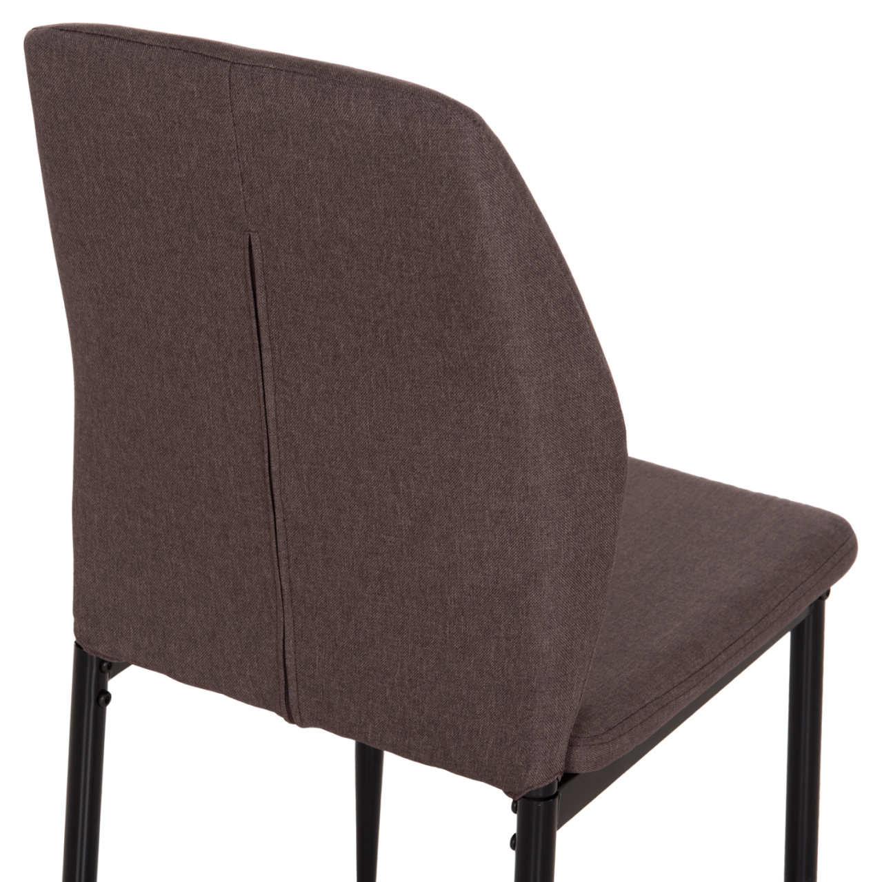 DINING CHAIR DIAZ HM18346.03 BROWN FABRIC-METAL LEGS IN BLACK 43x52x87Hcm. [10]
