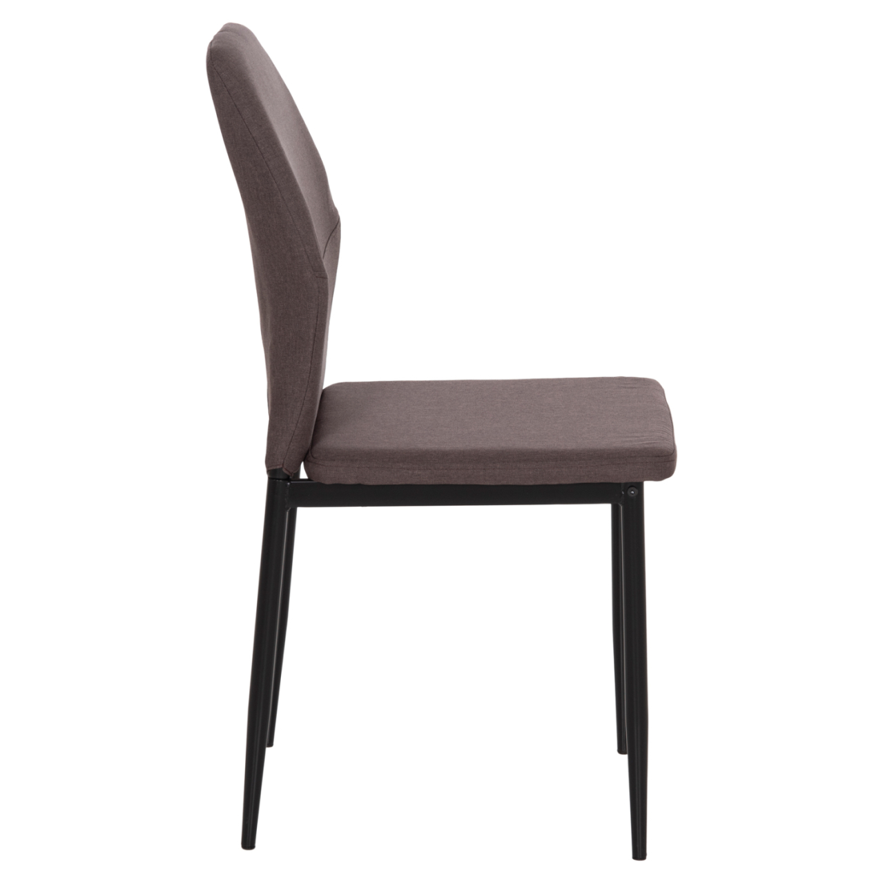 DINING CHAIR DIAZ HM18346.03 BROWN FABRIC-METAL LEGS IN BLACK 43x52x87Hcm. [4]