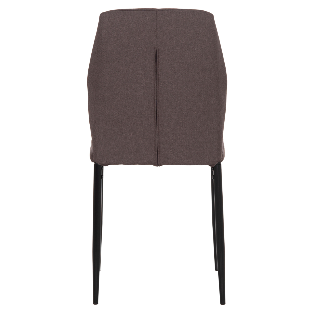 DINING CHAIR DIAZ HM18346.03 BROWN FABRIC-METAL LEGS IN BLACK 43x52x87Hcm. [6]
