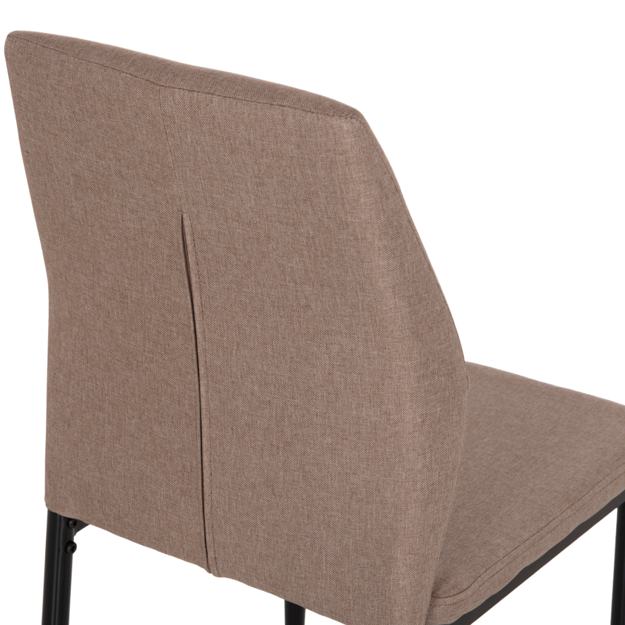 DINING CHAIR DIAZ HM18346.04 BEIGE FABRIC-METAL LEGS IN BLACK 43x52x87Hcm. [10]