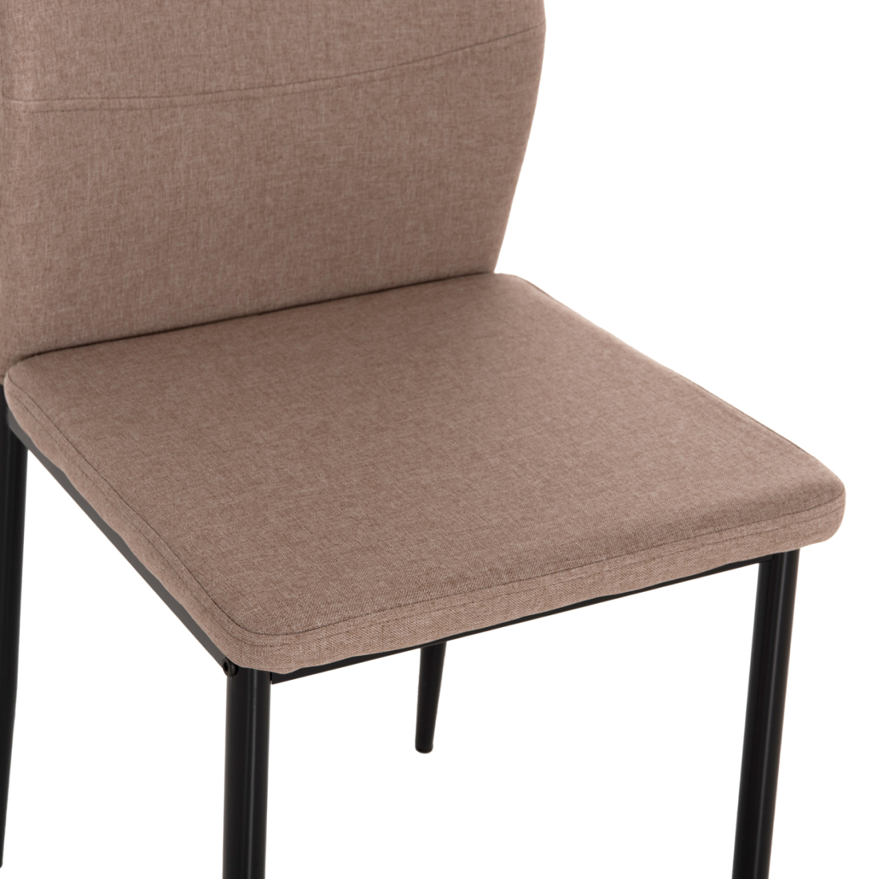DINING CHAIR DIAZ HM18346.04 BEIGE FABRIC-METAL LEGS IN BLACK 43x52x87Hcm. [8]