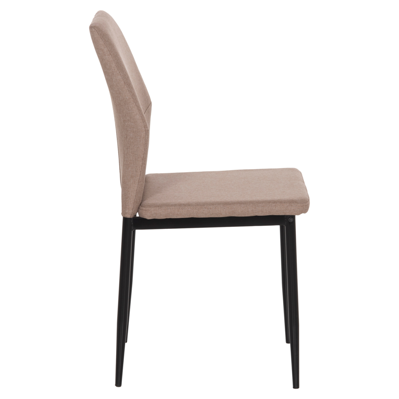 DINING CHAIR DIAZ HM18346.04 BEIGE FABRIC-METAL LEGS IN BLACK 43x52x87Hcm. [4]