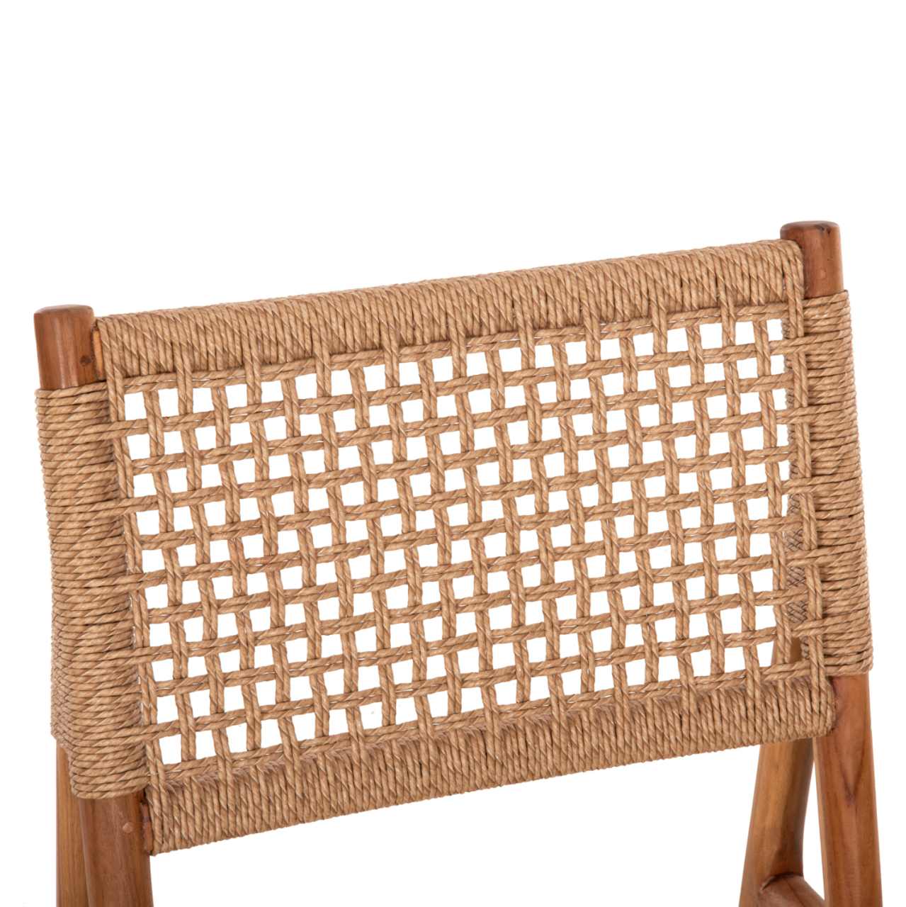 DINING CHAIR DINIZ HM6554 TEAK WOOD IN NATURAL COLOR--SYNTHETIC ROPE 48x60x84Hcm. [7]