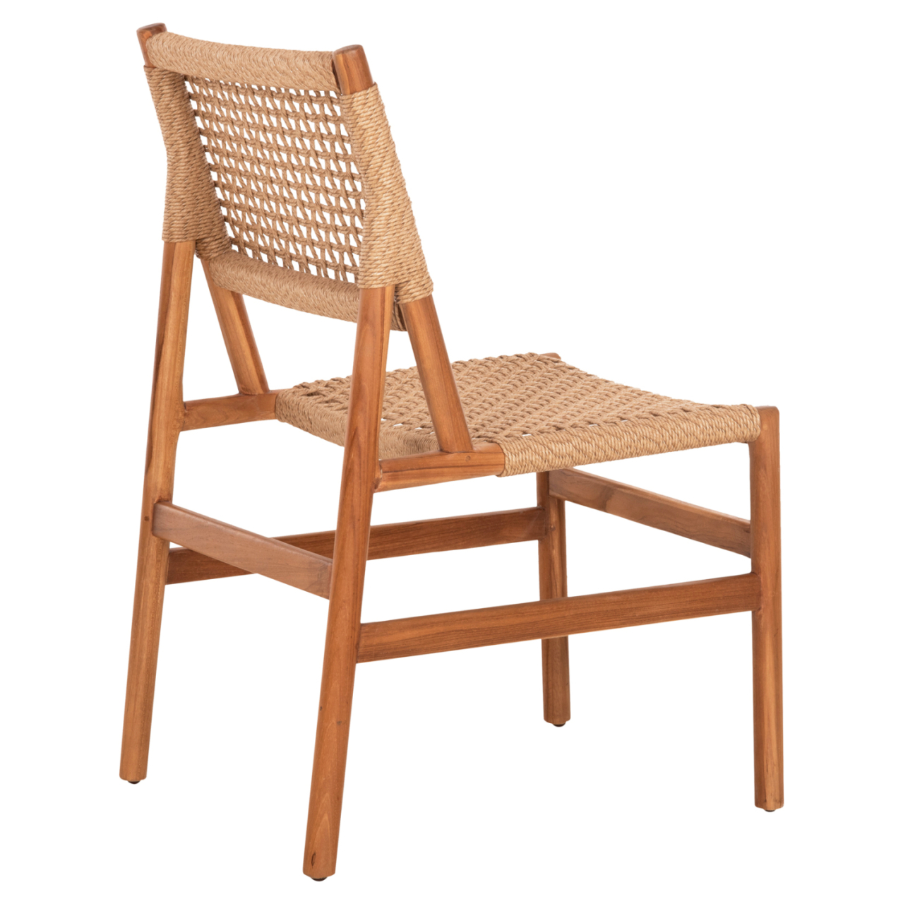 DINING CHAIR DINIZ HM6554 TEAK WOOD IN NATURAL COLOR--SYNTHETIC ROPE 48x60x84Hcm. [5]