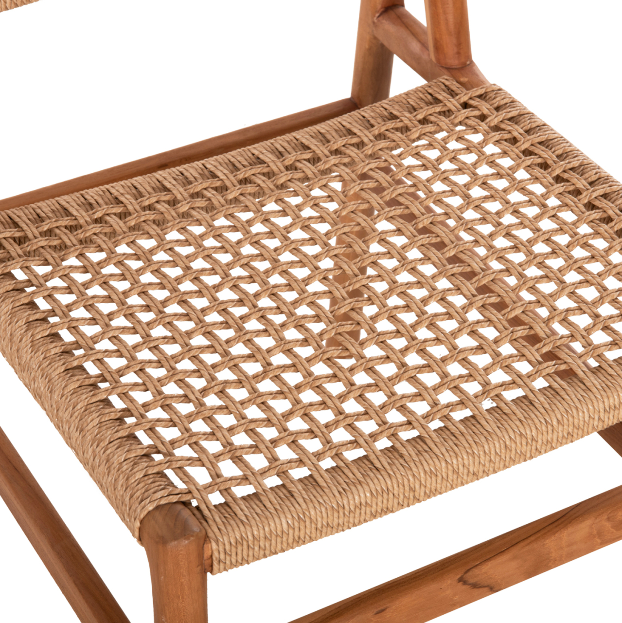 DINING CHAIR DINIZ HM6554 TEAK WOOD IN NATURAL COLOR--SYNTHETIC ROPE 48x60x84Hcm. [8]