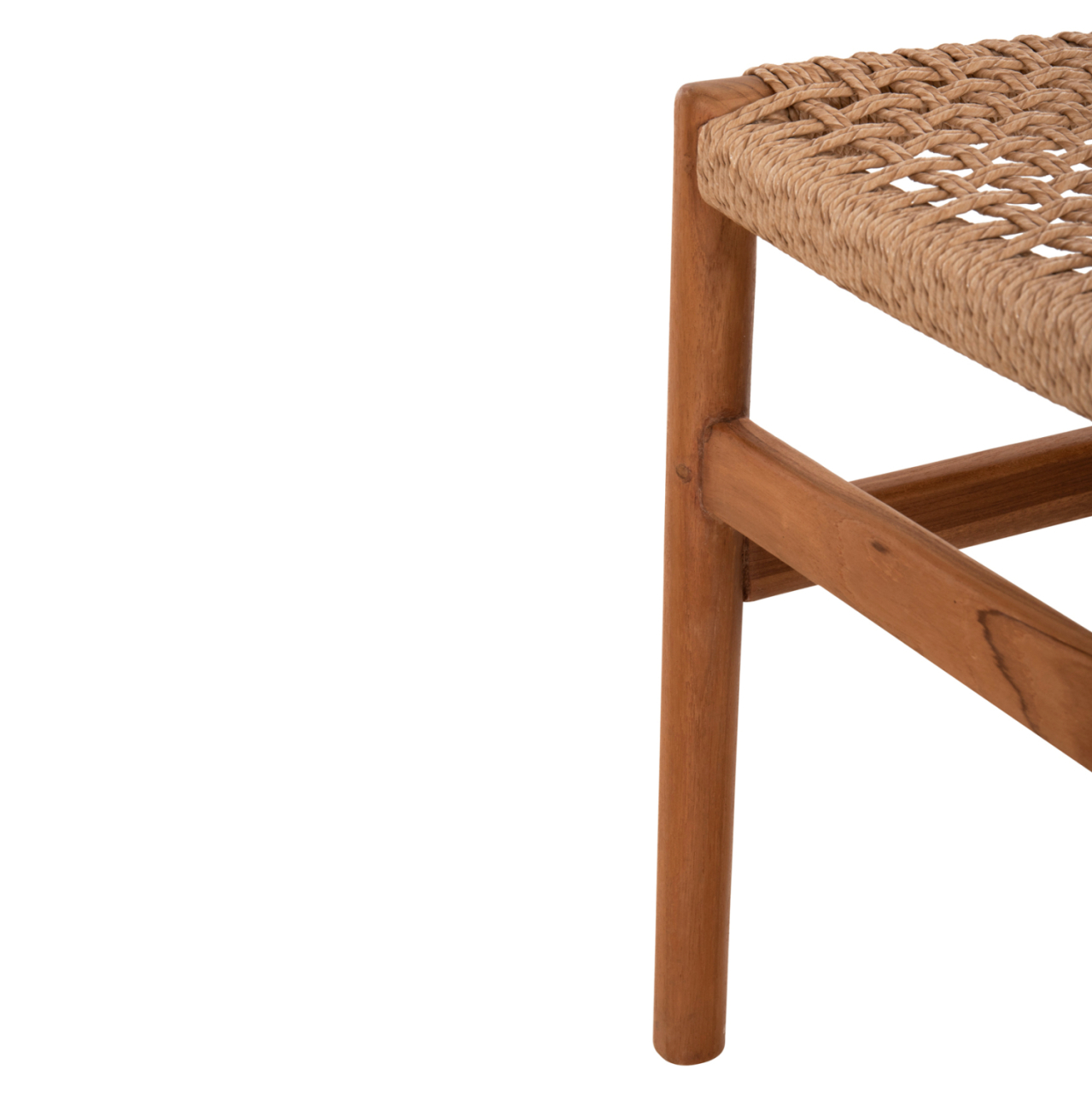 DINING CHAIR DINIZ HM6554 TEAK WOOD IN NATURAL COLOR--SYNTHETIC ROPE 48x60x84Hcm. [9]