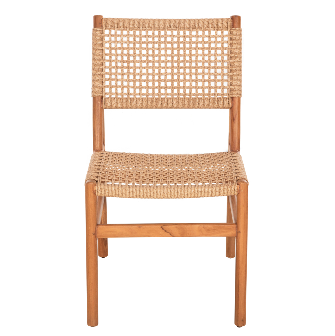 DINING CHAIR DINIZ HM6554 TEAK WOOD IN NATURAL COLOR--SYNTHETIC ROPE 48x60x84Hcm. [3]