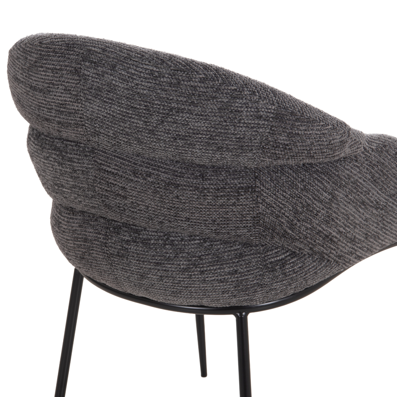 DINING CHAIR DRENNY HM18424.01 GREY FABRIC-METAL BLACK LEGS 62x63x85Hcm. [10]