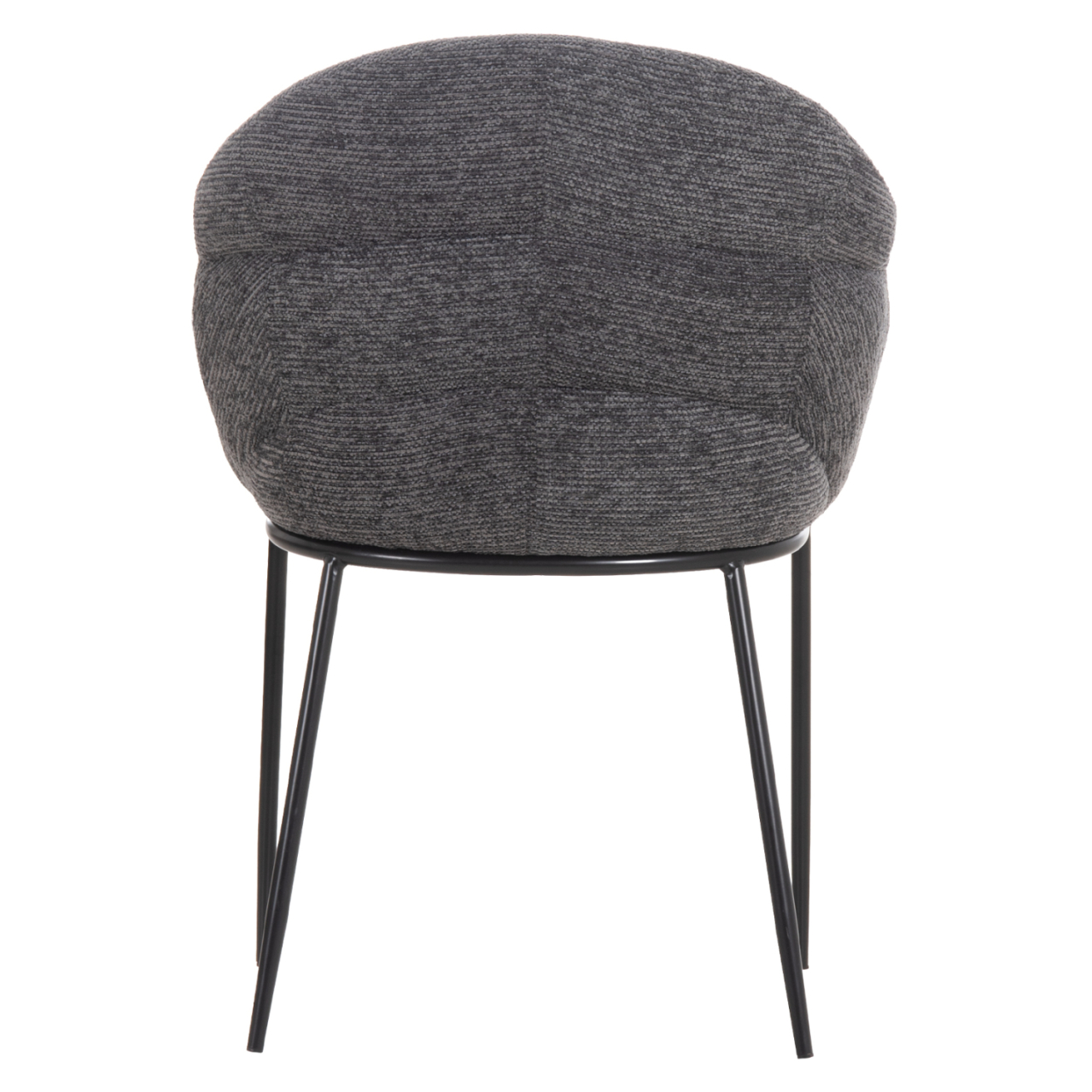 DINING CHAIR DRENNY HM18424.01 GREY FABRIC-METAL BLACK LEGS 62x63x85Hcm. [6]
