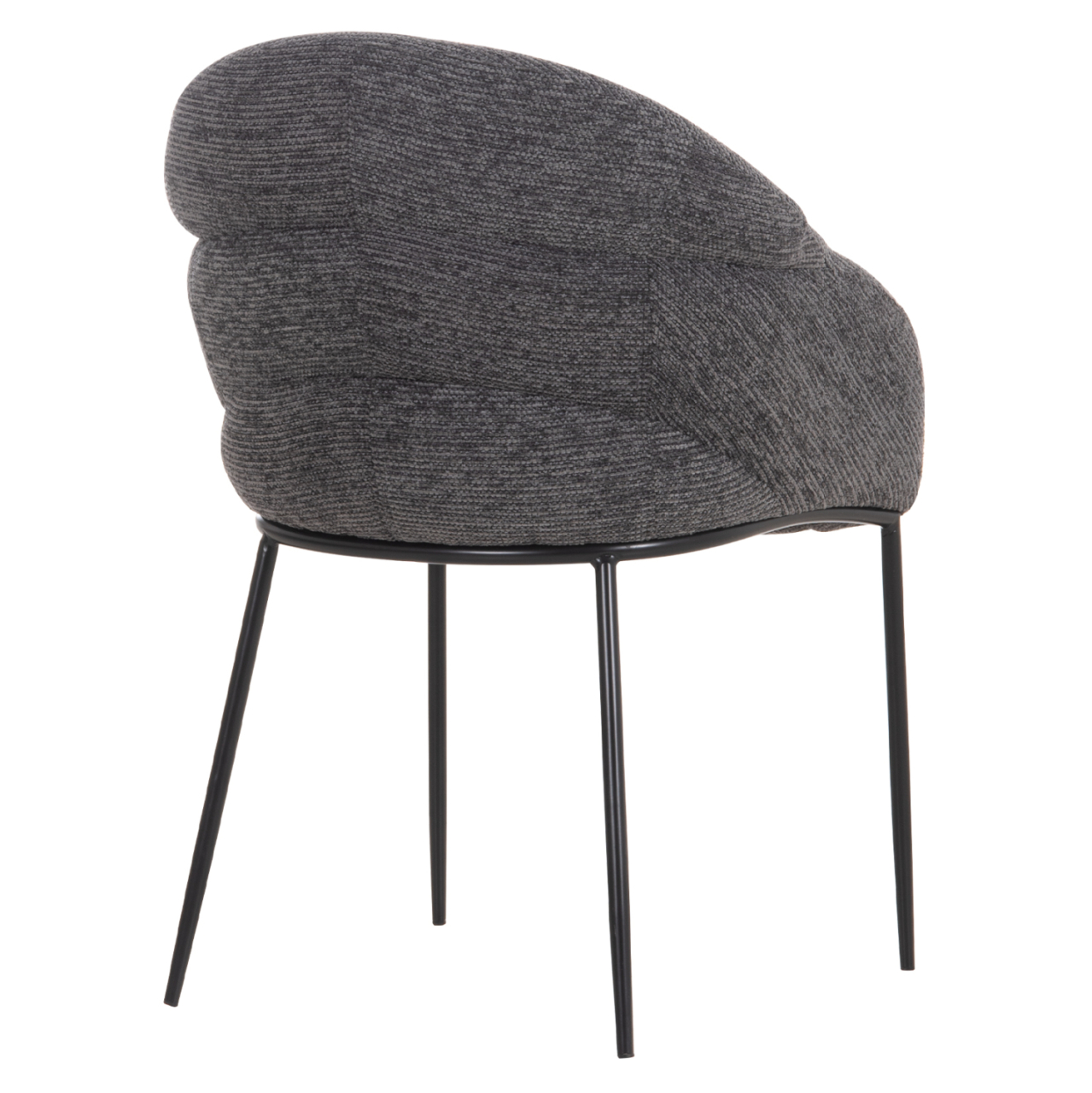 DINING CHAIR DRENNY HM18424.01 GREY FABRIC-METAL BLACK LEGS 62x63x85Hcm. [5]