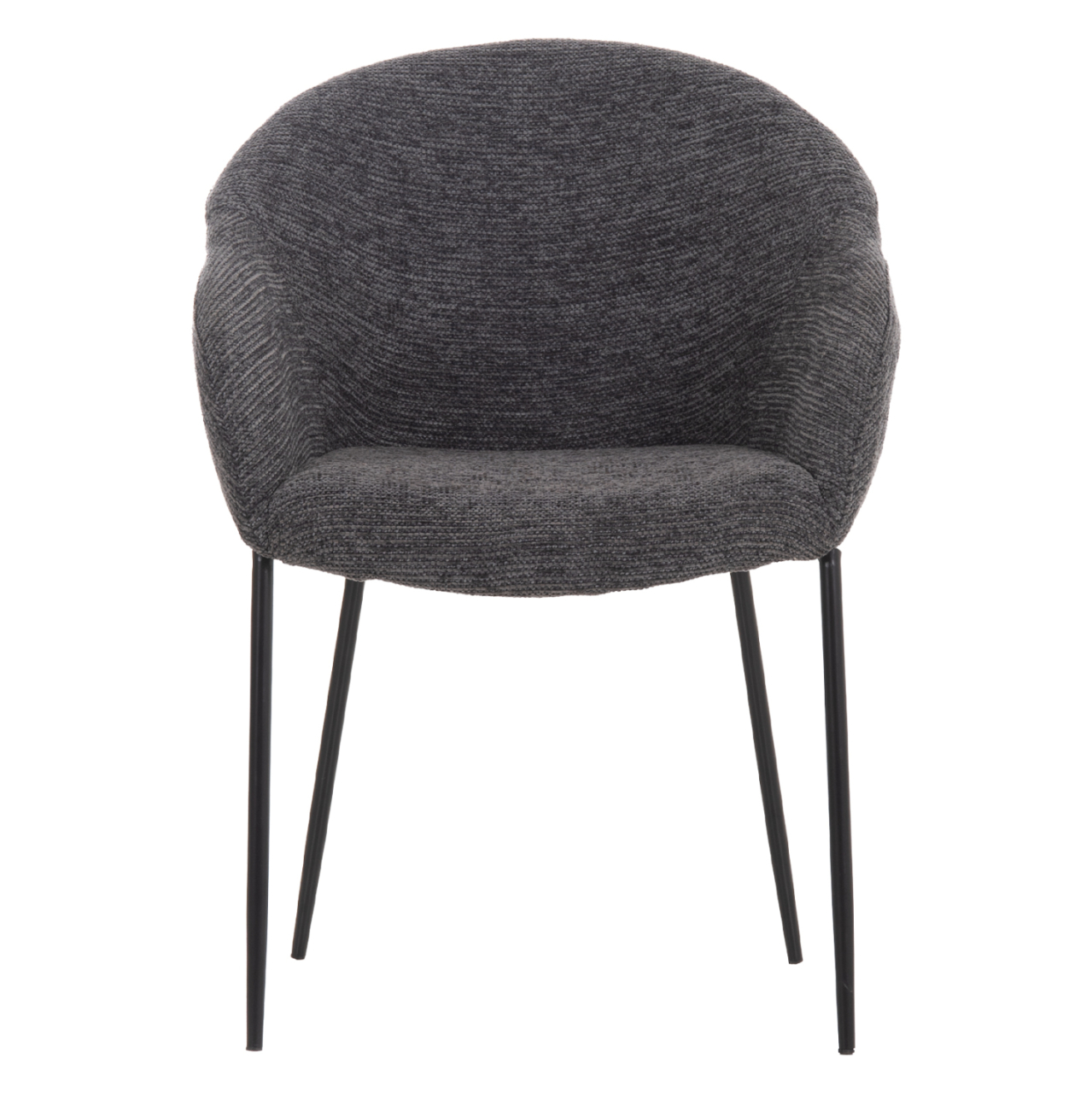 DINING CHAIR DRENNY HM18424.01 GREY FABRIC-METAL BLACK LEGS 62x63x85Hcm. [3]