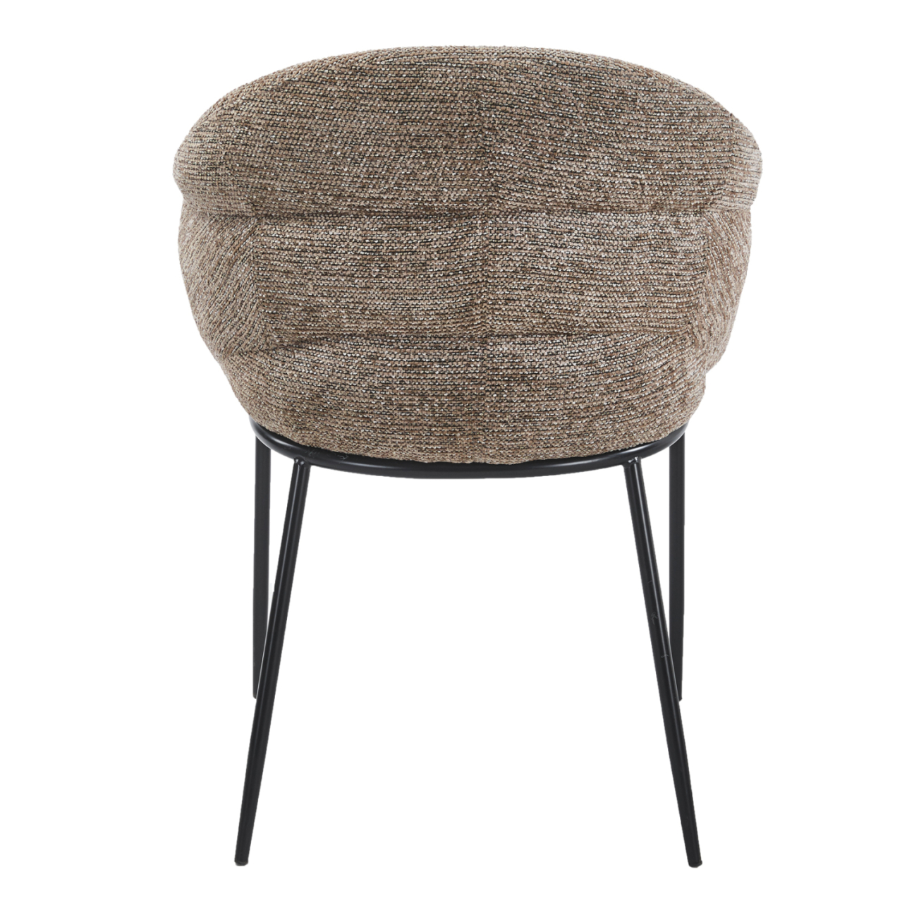 DINING CHAIR DRENNY HM18424.03 TAUPE FABRIC-METAL BLACK LEGS 62x63x85Hcm. [5]
