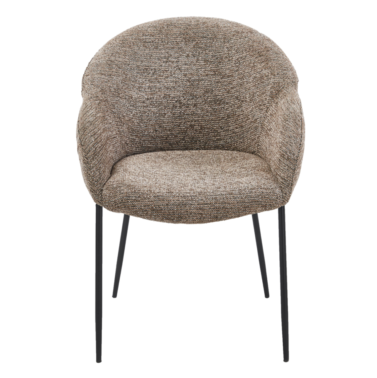 DINING CHAIR DRENNY HM18424.03 TAUPE FABRIC-METAL BLACK LEGS 62x63x85Hcm. [3]