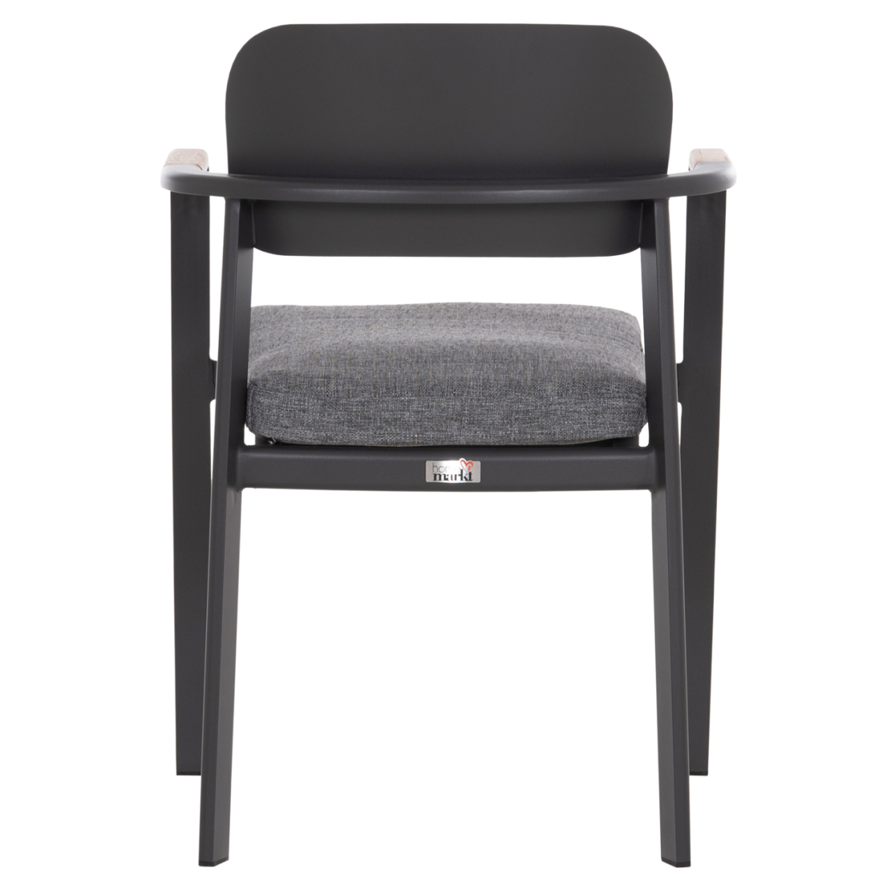 DINING CHAIR ELARA HM6414.01 GREY ALUMINUM-OLEFIN FABRIC--TEAK WOOD 56x62x78Hcm. [6]