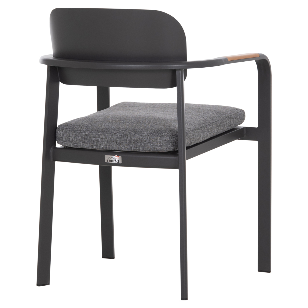DINING CHAIR ELARA HM6414.01 GREY ALUMINUM-OLEFIN FABRIC--TEAK WOOD 56x62x78Hcm. [5]