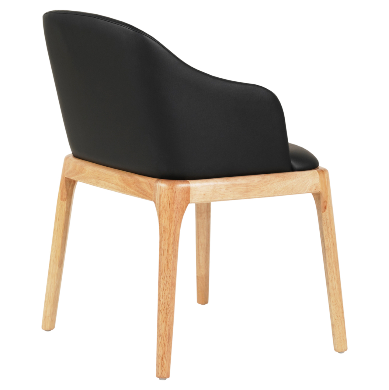 DINING CHAIR FURLAN ΗΜ9949.01 RUBBERWOOD IN OAK-BLACK PU 54,5x58x78Hcm. [4]