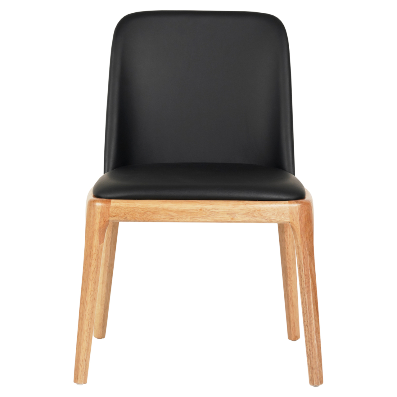 DINING CHAIR FURLAN HM9944.01 RUBBERWOOD-BLACK PU 54,5x58x86Hcm. [3]