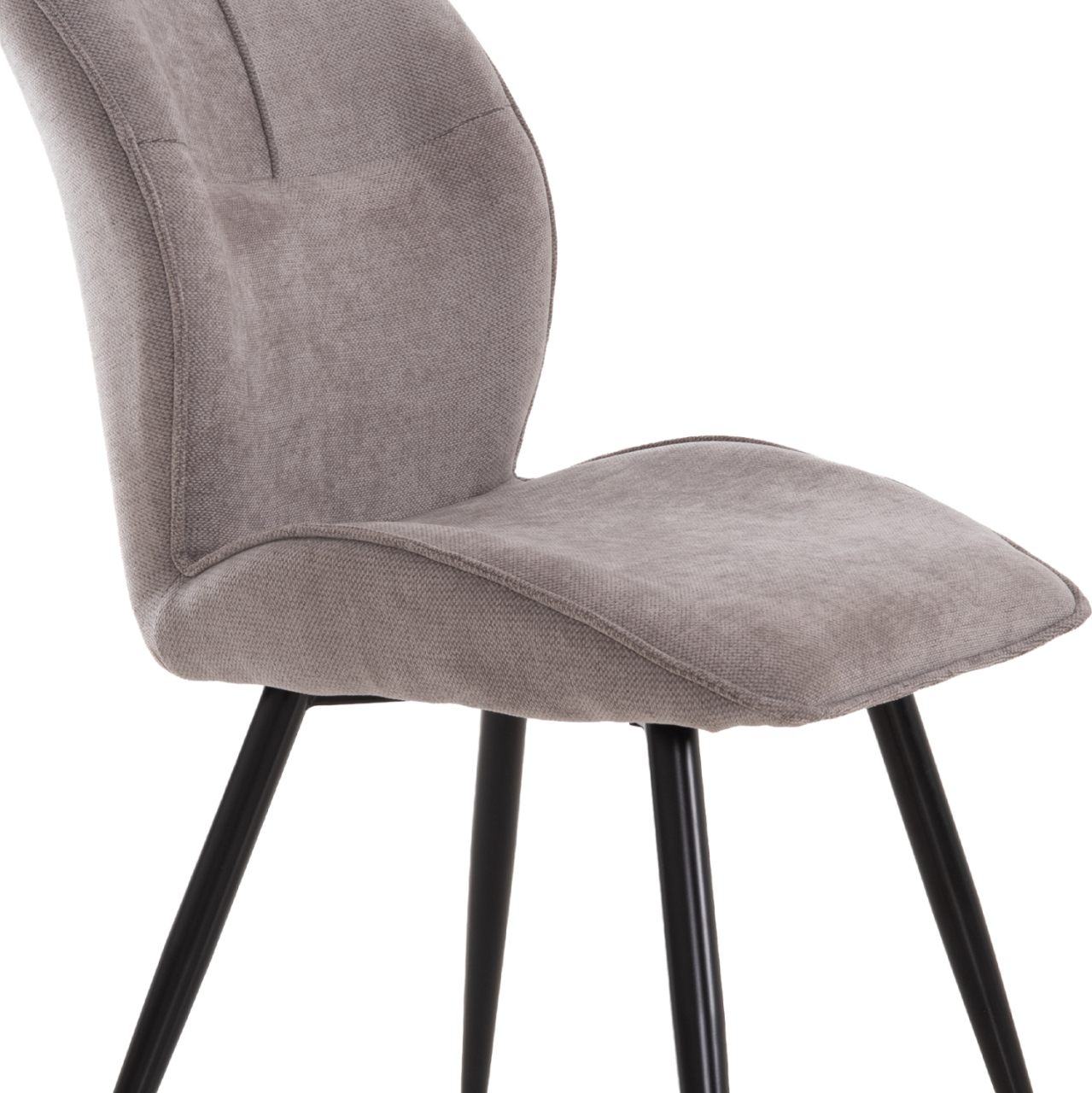 DINING CHAIR GAFF HM18425.01 LIGHT GREY FABRIC-METAL BLACK LEGS 49x63x90Hcm. [10]