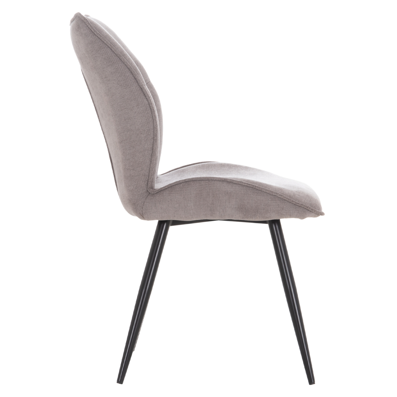 DINING CHAIR GAFF HM18425.01 LIGHT GREY FABRIC-METAL BLACK LEGS 49x63x90Hcm. [4]