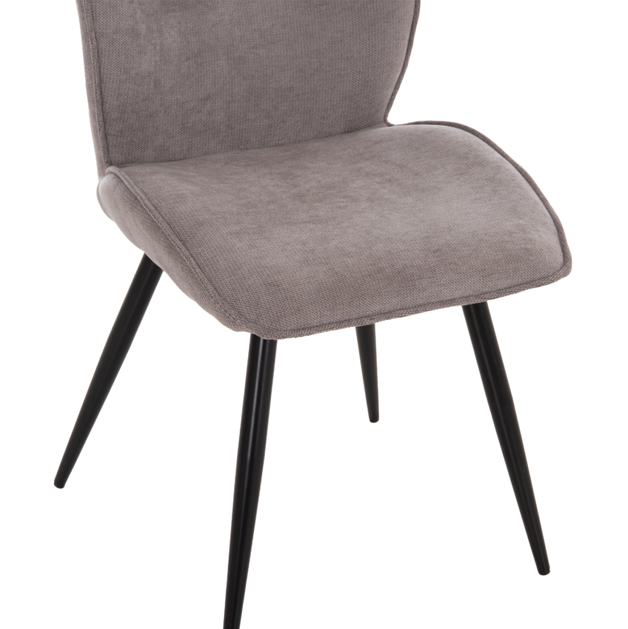 DINING CHAIR GAFF HM18425.01 LIGHT GREY FABRIC-METAL BLACK LEGS 49x63x90Hcm. [9]