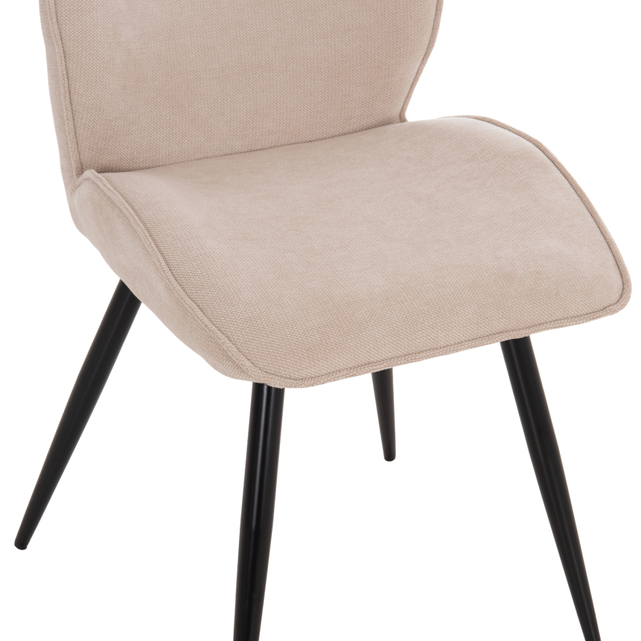 DINING CHAIR GAFF HM18425.02 BEIGE FABRIC-METAL BLACK LEGS 49x63x90Hcm. [9]