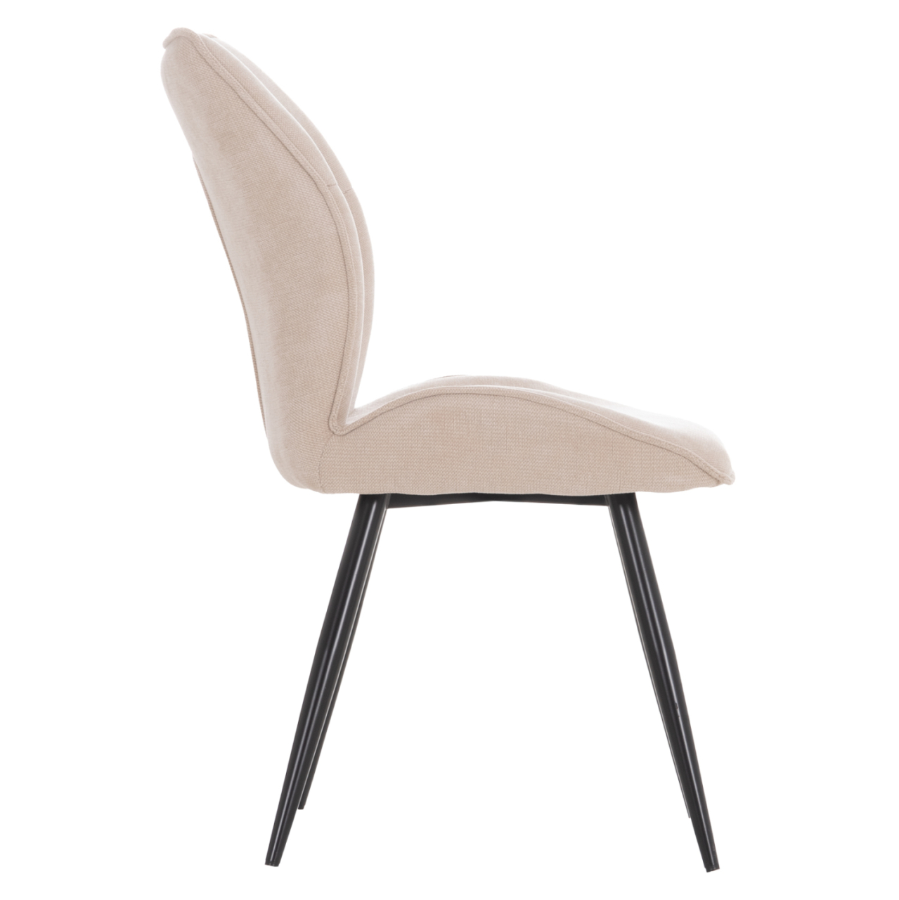 DINING CHAIR GAFF HM18425.02 BEIGE FABRIC-METAL BLACK LEGS 49x63x90Hcm. [4]