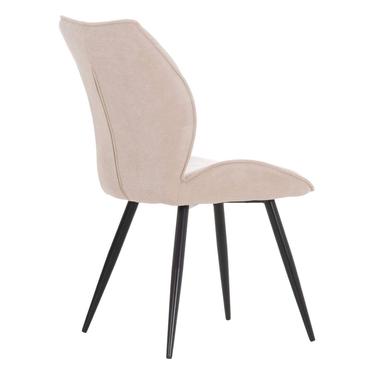 DINING CHAIR GAFF HM18425.02 BEIGE FABRIC-METAL BLACK LEGS 49x63x90Hcm. [5]