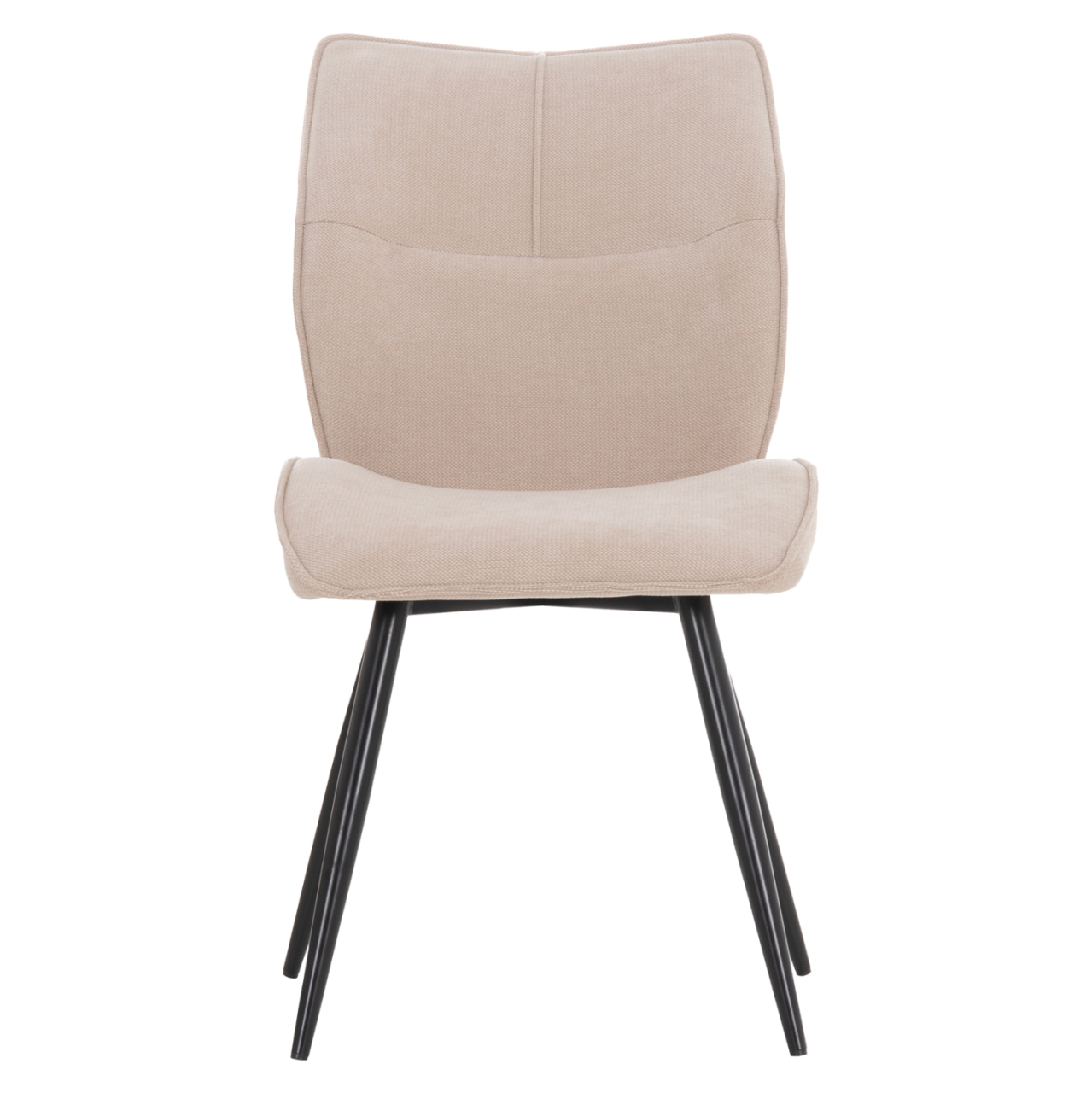DINING CHAIR GAFF HM18425.02 BEIGE FABRIC-METAL BLACK LEGS 49x63x90Hcm. [3]