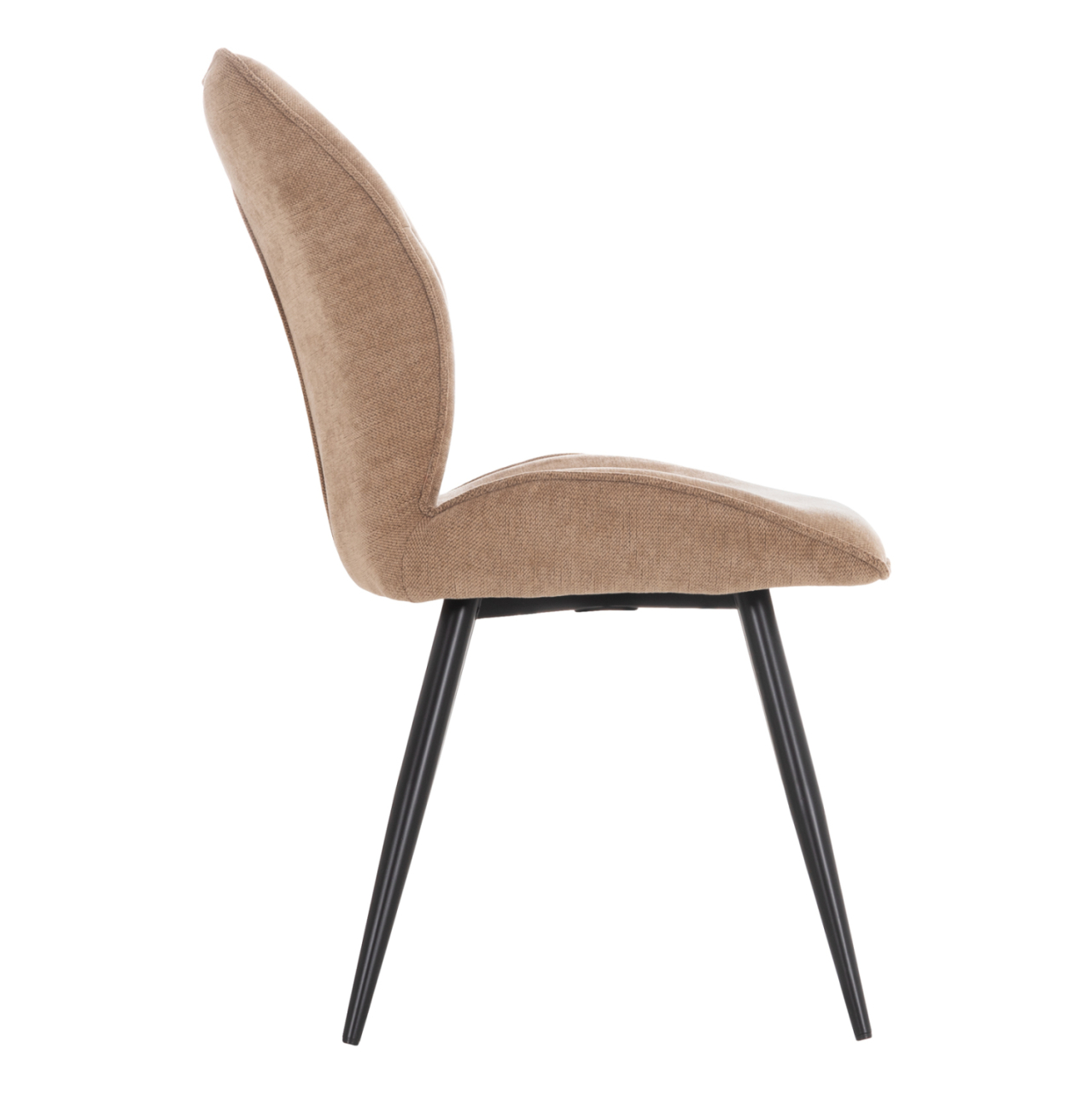 DINING CHAIR GAFF HM18425.03 TAUPE FABRIC-METAL BLACK LEGS 49x63x90Hcm. [4]