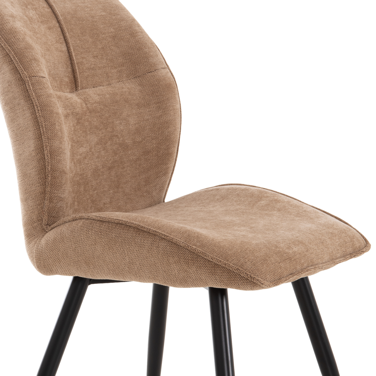 DINING CHAIR GAFF HM18425.03 TAUPE FABRIC-METAL BLACK LEGS 49x63x90Hcm. [10]