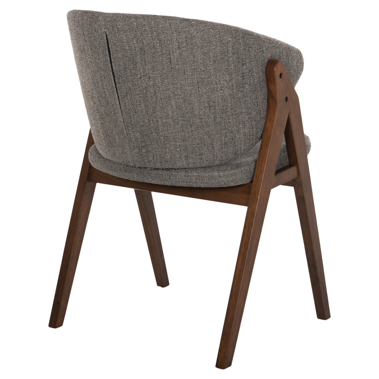 DINING CHAIR HANA HM9746.02 RUBBERWOOD IN WALNUT-FABRIC IN GREY 55x60x84Hcm. [5]