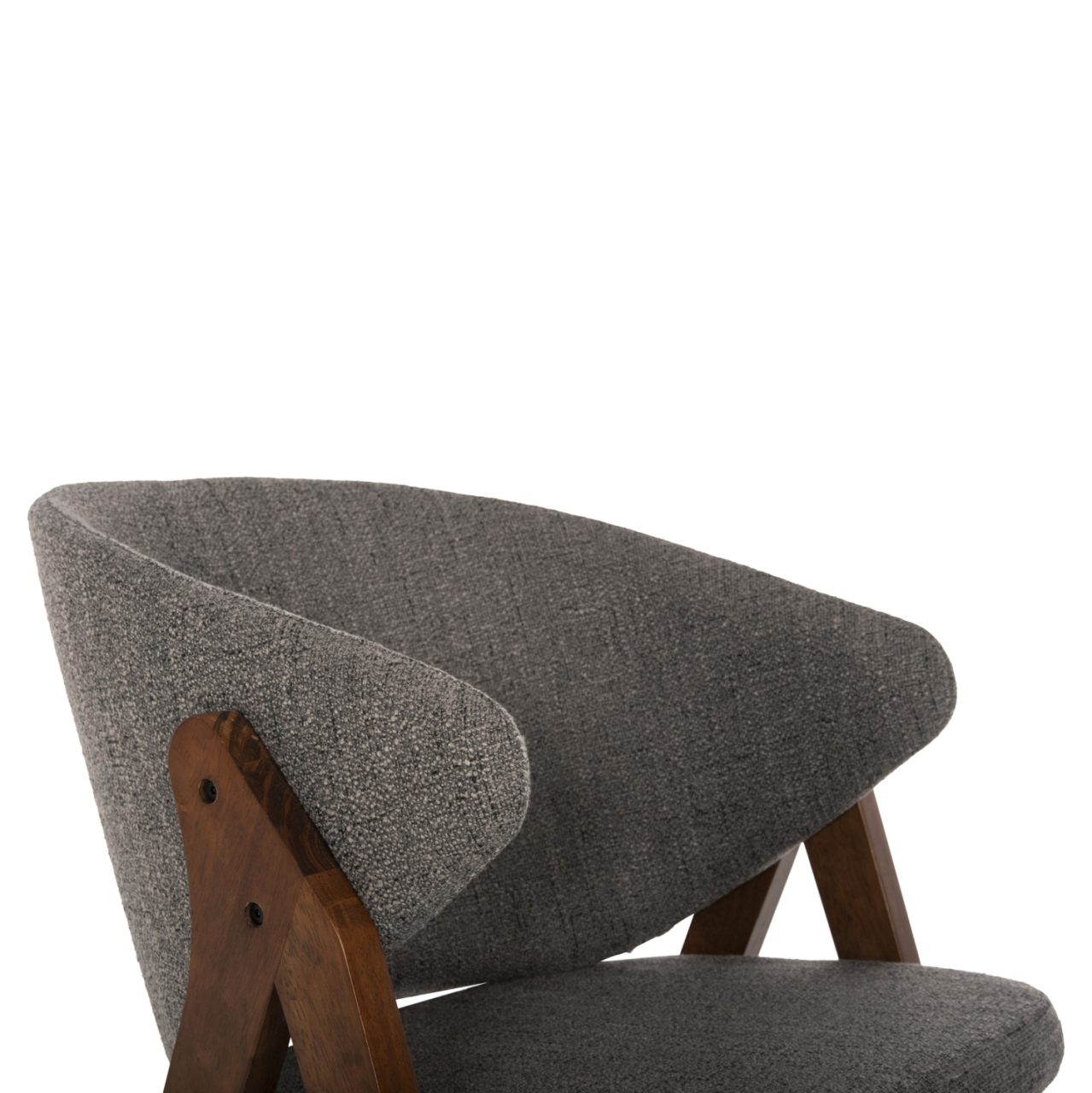 DINING CHAIR HANA HM9746.02 RUBBERWOOD IN WALNUT-FABRIC IN GREY 55x60x84Hcm. [7]