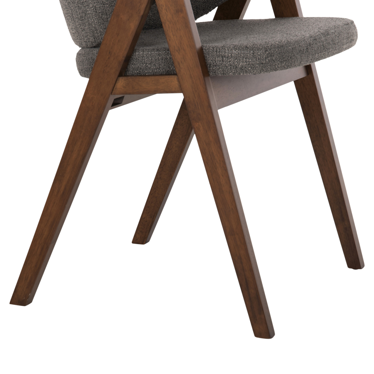 DINING CHAIR HANA HM9746.02 RUBBERWOOD IN WALNUT-FABRIC IN GREY 55x60x84Hcm. [9]