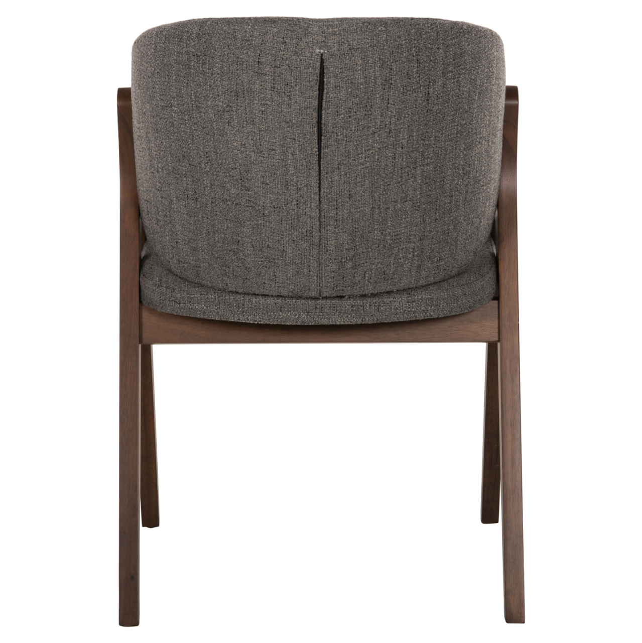 DINING CHAIR HANA HM9746.02 RUBBERWOOD IN WALNUT-FABRIC IN GREY 55x60x84Hcm. [6]