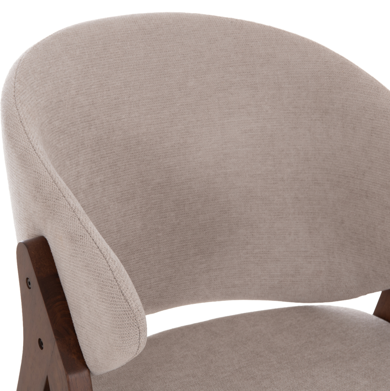 DINING CHAIR HANA HM9746.11 RUBBERWOOD IN WALNUT-FABRIC IN BEIGE 55,5x60x85Hcm. [7]