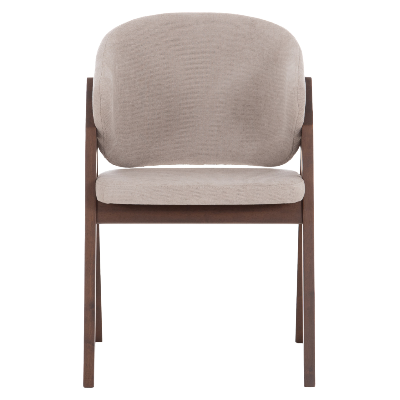DINING CHAIR HANA HM9746.11 RUBBERWOOD IN WALNUT-FABRIC IN BEIGE 55,5x60x85Hcm. [3]