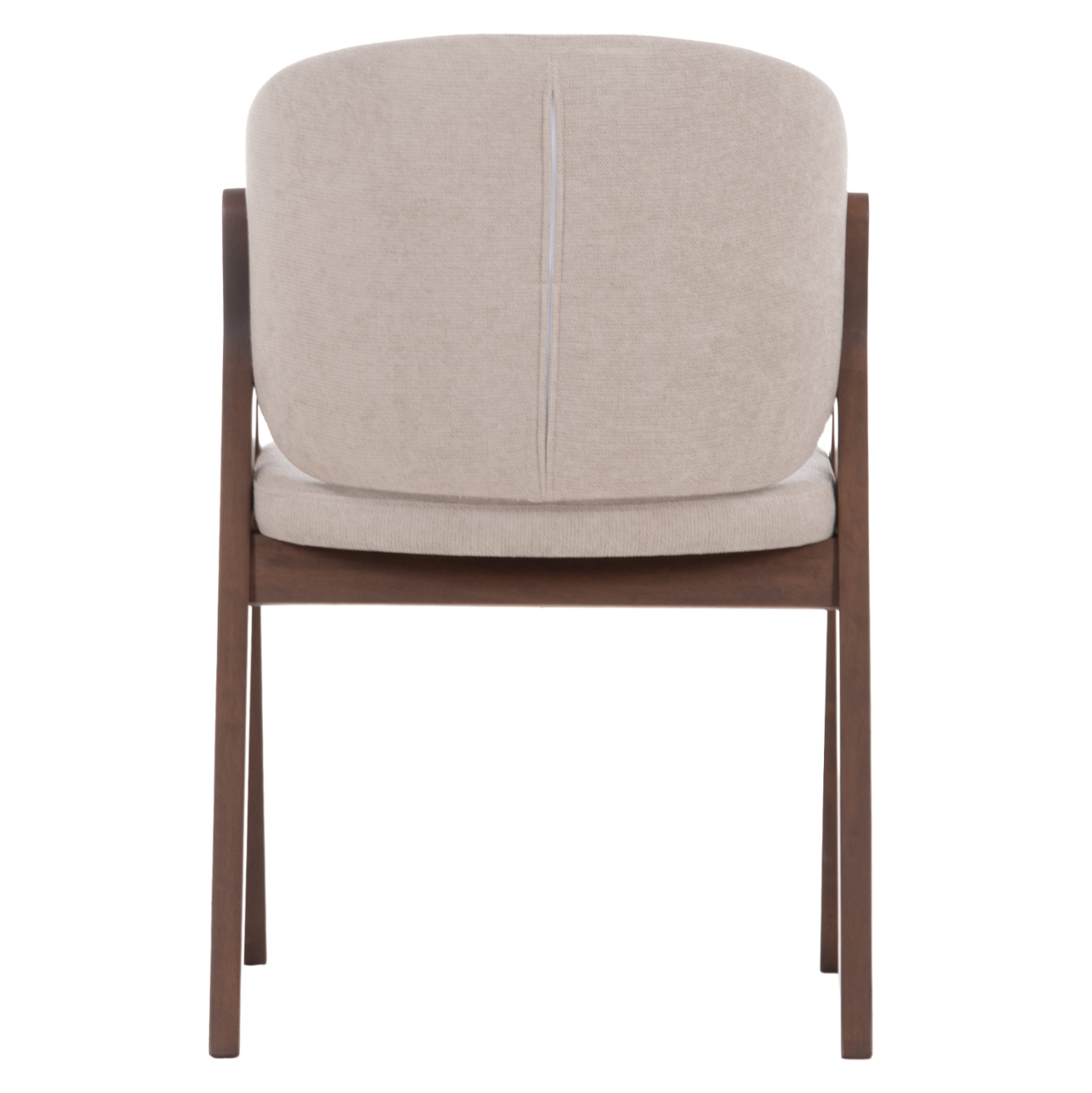 DINING CHAIR HANA HM9746.11 RUBBERWOOD IN WALNUT-FABRIC IN BEIGE 55,5x60x85Hcm. [6]