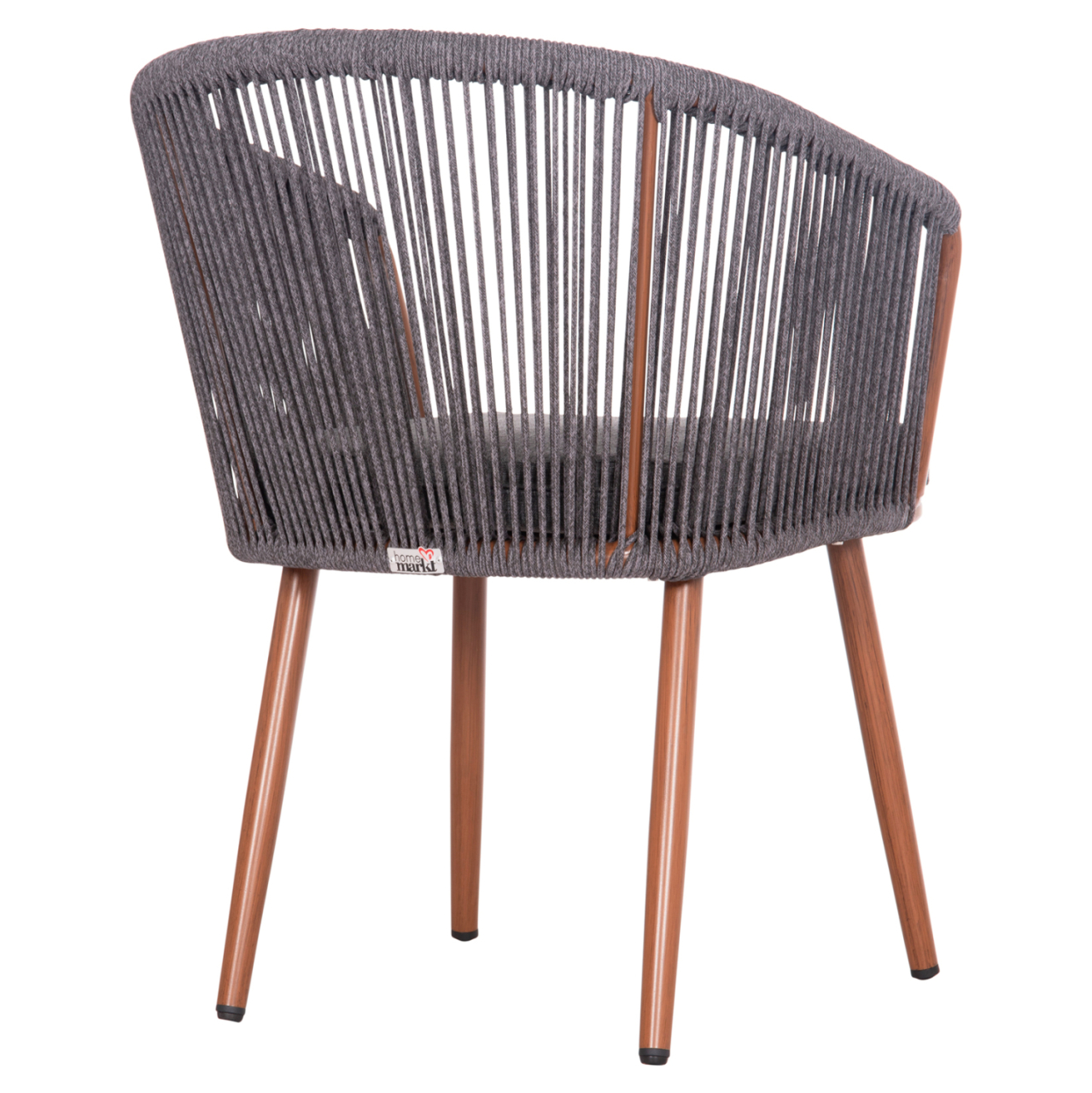 DINING CHAIR HARRIET HM5548.11 ALUMINUM BROWN FRAME-GREY P.E.ROPE 60x62x80,5Hcm. [5]