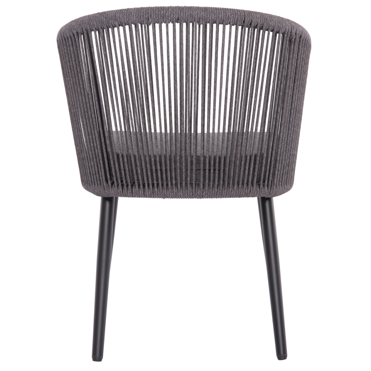 DINING CHAIR HARRIET HM5548.13 ALUMINUM BLACK FRAME-ANTHRACITE P.E.ROPE and CUSHION 60x62x80,5Hcm. [6]