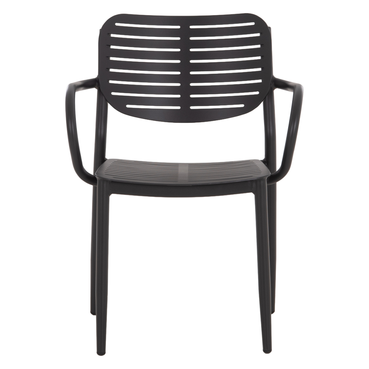 DINING CHAIR HILLIARD HM6644.01 ALUMINUM IN CHARCOAL COLOR 58x52x78Hcm. [3]