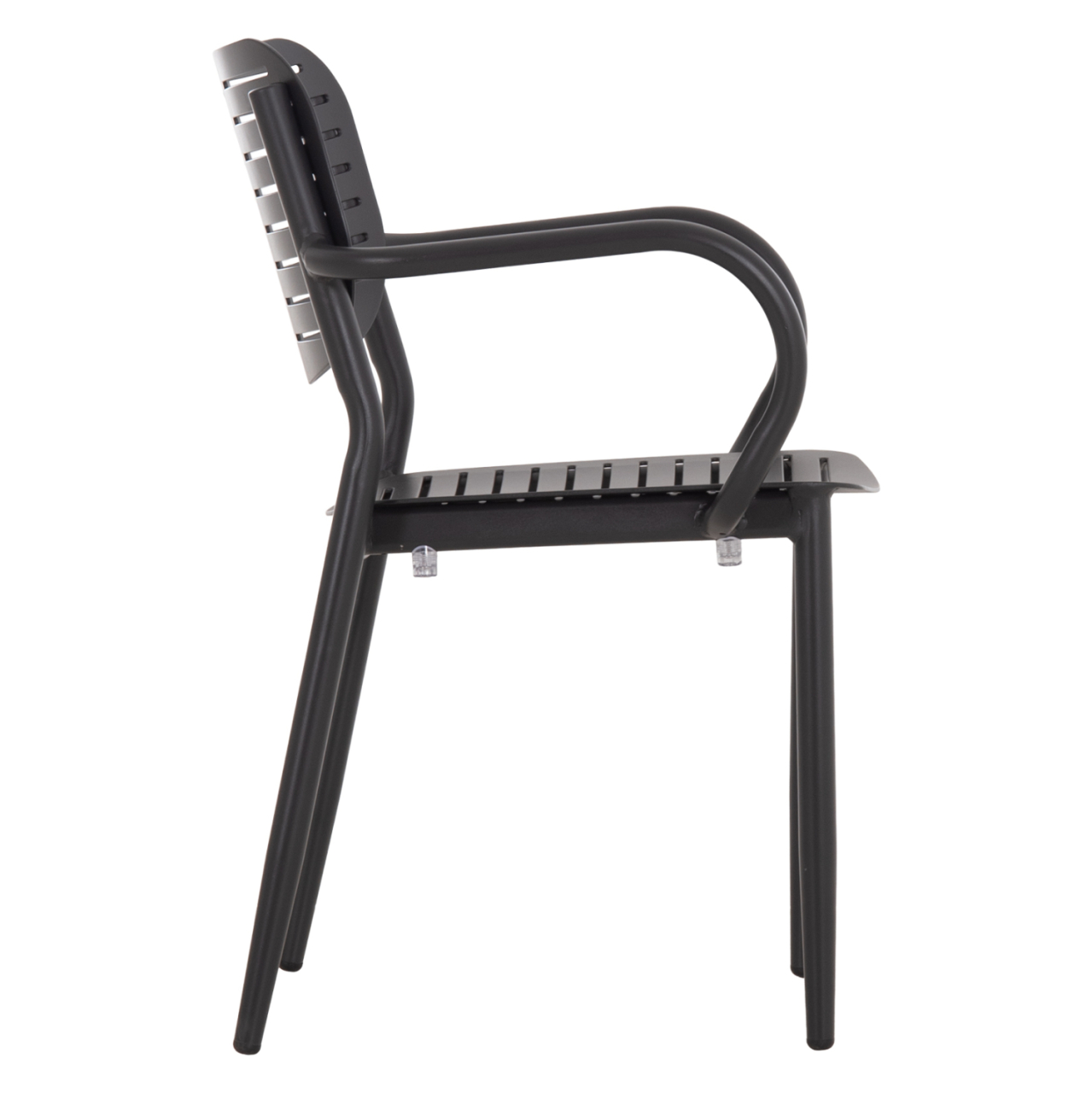 DINING CHAIR HILLIARD HM6644.01 ALUMINUM IN CHARCOAL COLOR 58x52x78Hcm. [4]
