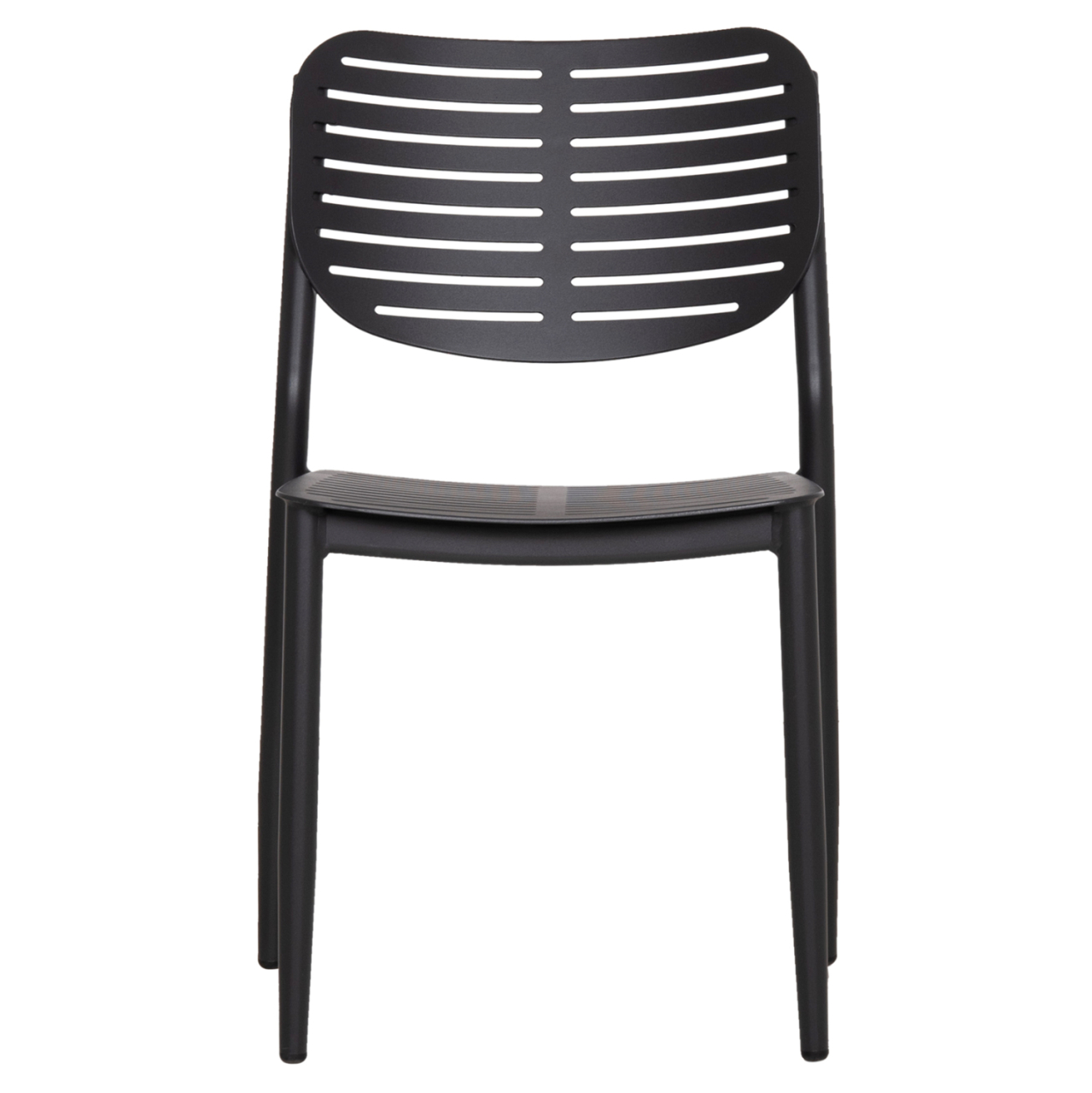 DINING CHAIR HILLIARD HM6645.01 ALUMINUM IN CHARCOAL COLOR 46x54x78Hcm [3]