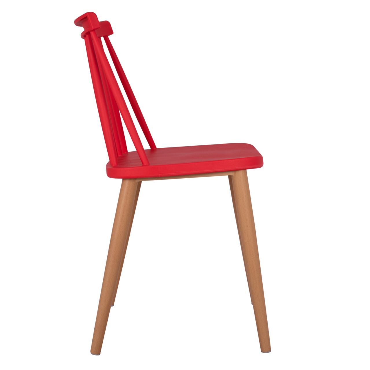 Dining chair HM8052.07 Vanessa red with metallic legs 42,5x47x81,5cm [4]