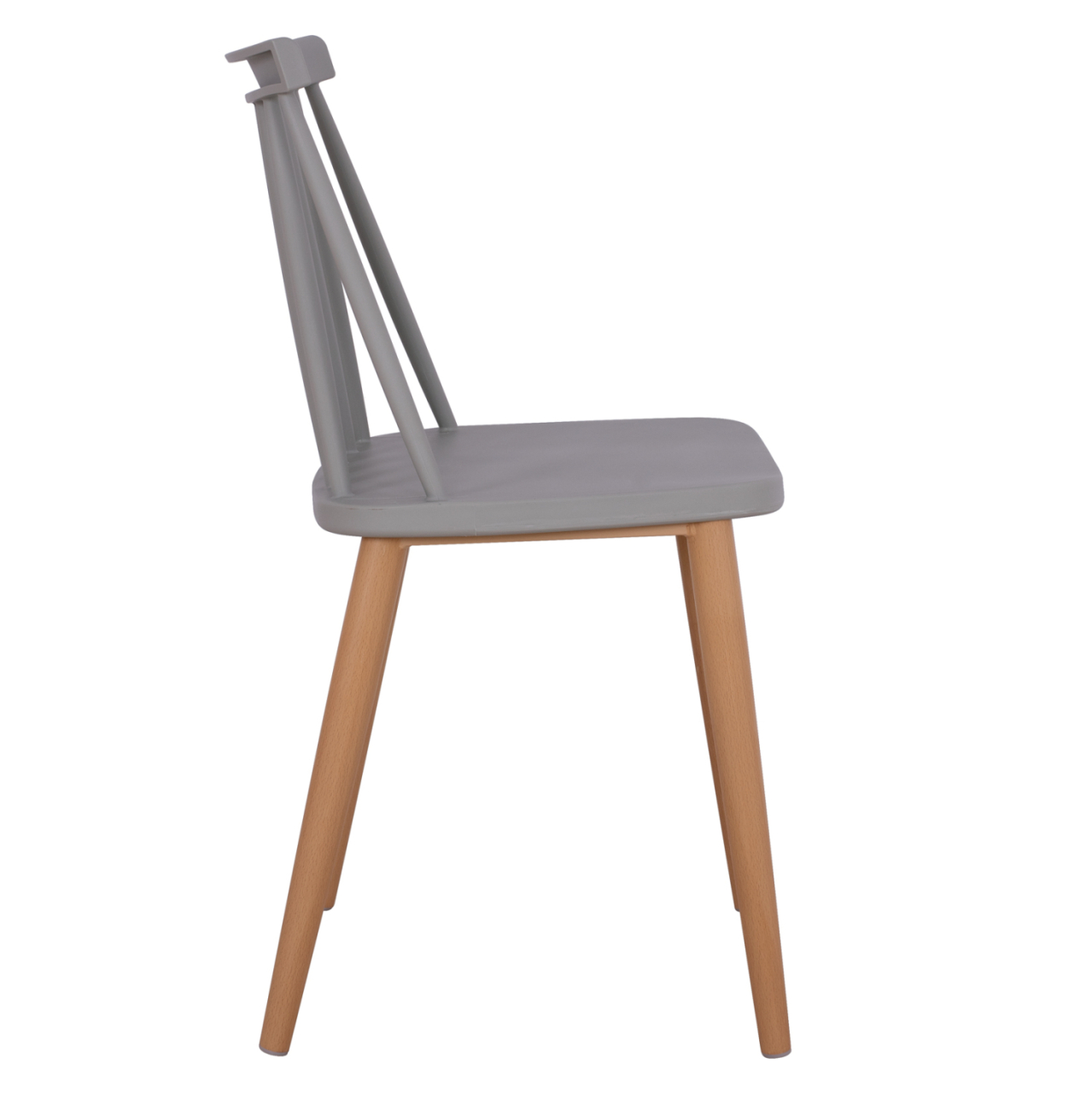 Dining chair HM8052.10 Vanessa grey with metallic legs 43x46,5x82cm [4]