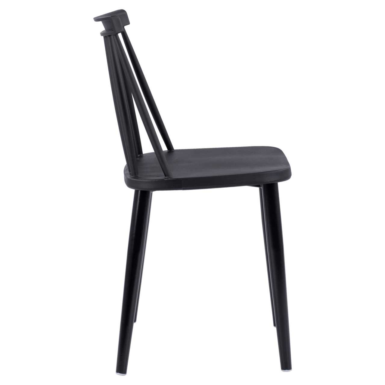 Dining Chair HM8052.12 Vanessa Black with metallic black legs 43x46,5x82 cm. [4]
