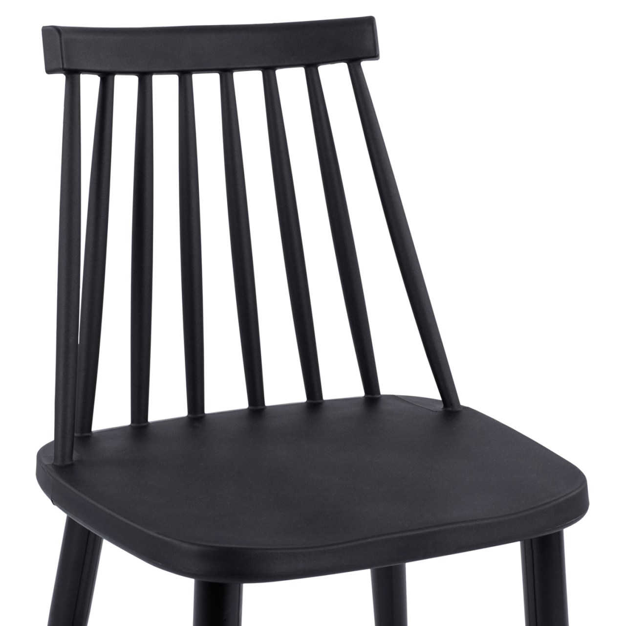 Dining Chair HM8052.12 Vanessa Black with metallic black legs 43x46,5x82 cm. [7]